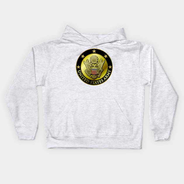 United States Army Logo Kids Hoodie by Spacestuffplus